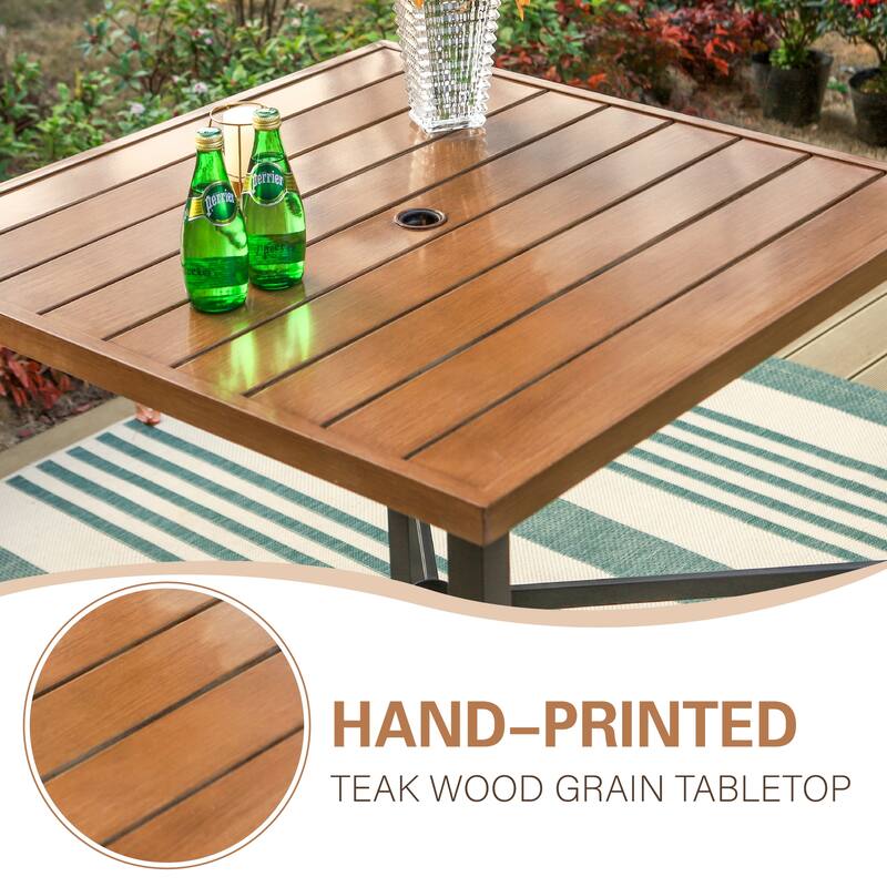 36-inch Metal Bar Table with 1.59-inch Umbrella Hole Bar Table
