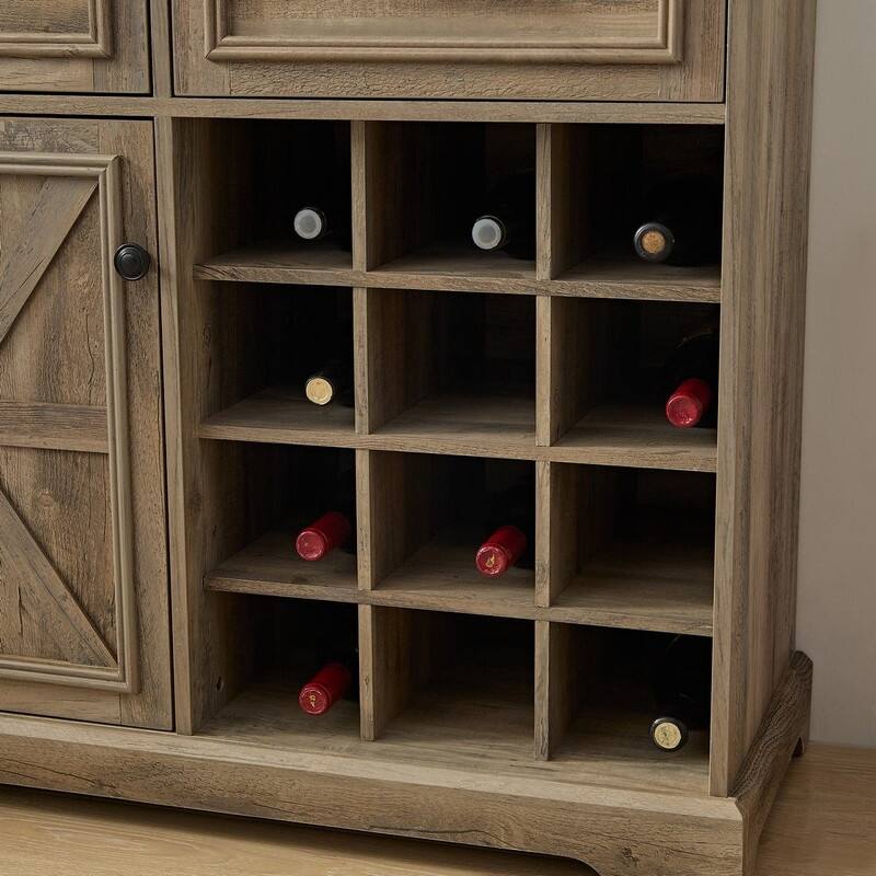 39.38''W Wine Bar Storage Sideboard with 2 Drawers