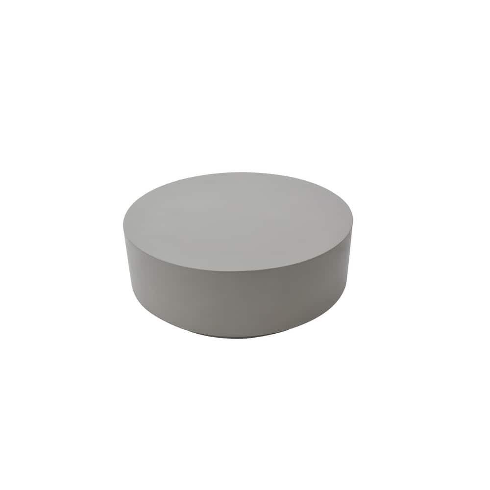 Elementi Home Rome 40" Round Concrete Coffee Table