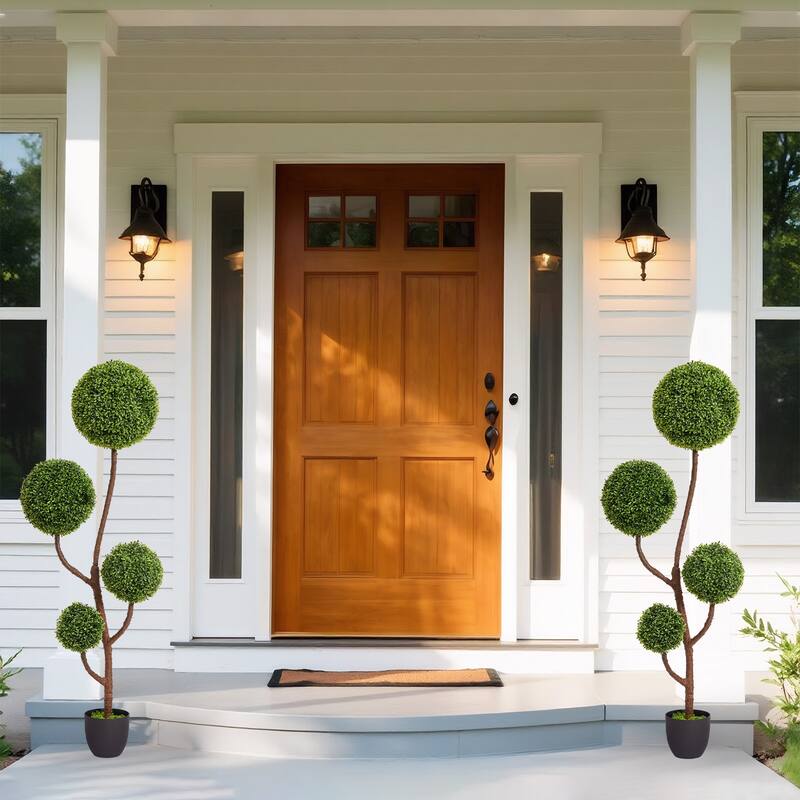 decoration artificial boxwood topiary ball tree 150cm - Green