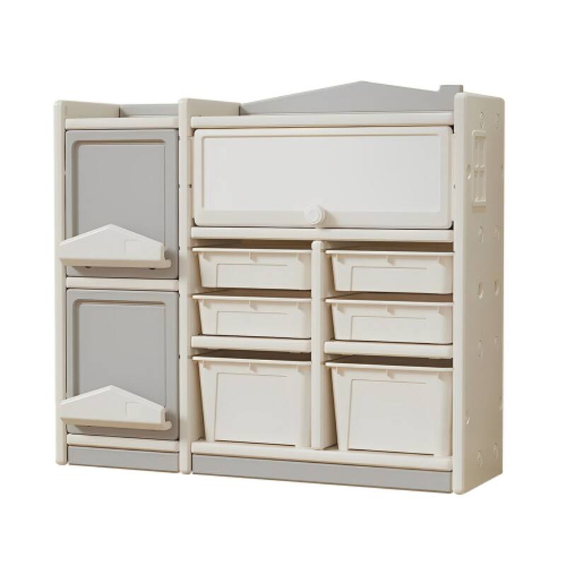 Multilayer Kids' Toys Storage Cabnient Storage Children's Floor Shelf Clutter Organizer Basket
