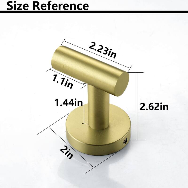 AITINKAN 4-Pack Bathroom Robe and Towel Hooks Stainless Steel