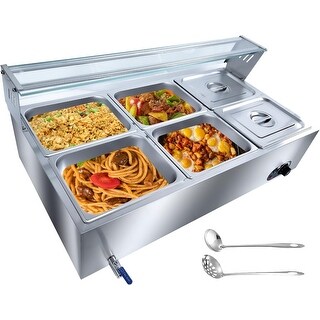 12 Qt Stainless Steel Countertop Buffet Steam Table Pan with Lid - Bed ...