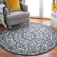 preview thumbnail 108 of 128, Safavieh Hand-hooked Chelsea Cherrelle Country Oriental Wool Rug 5'6" - Ivory/Dark Blue - Runner/Round