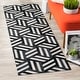 preview thumbnail 3 of 11, SAFAVIEH Handmade Studio Leather Niva Modern Leather Rug 2'3" x 11' Runner - Ivory/Black - Runner
