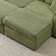 preview thumbnail 23 of 69, 80.3" L Shaped Couch with Pull Out Bed Corduroy Sleeper Sofa Bed Convertible Sectional Couches with Cup Holder for Living Room
