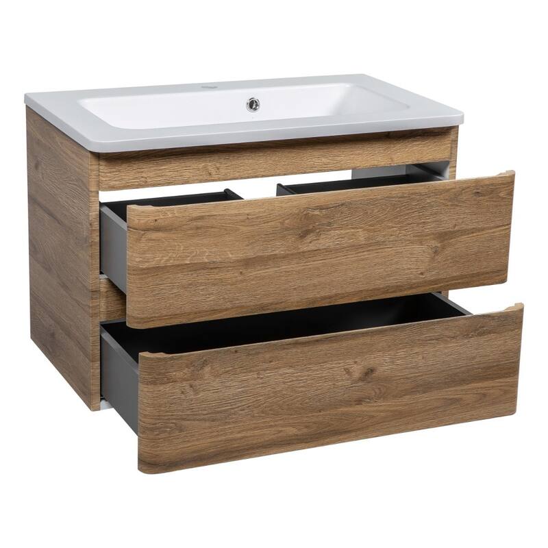 Wall-Mounted Bathroom Vanity with Washbasin Comfort Collection No Mirror