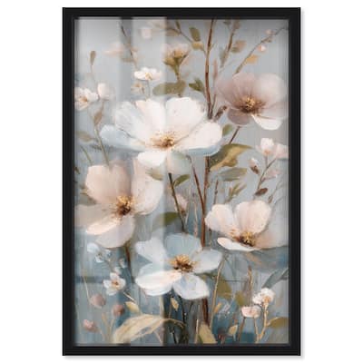 Vintage White Meadow Shadowbox by Art Remedy