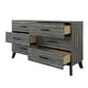 preview thumbnail 8 of 31, CraftPorch 4-pieces Contemporary Grey Bed with Dark Grey Furniture Bedroom Set