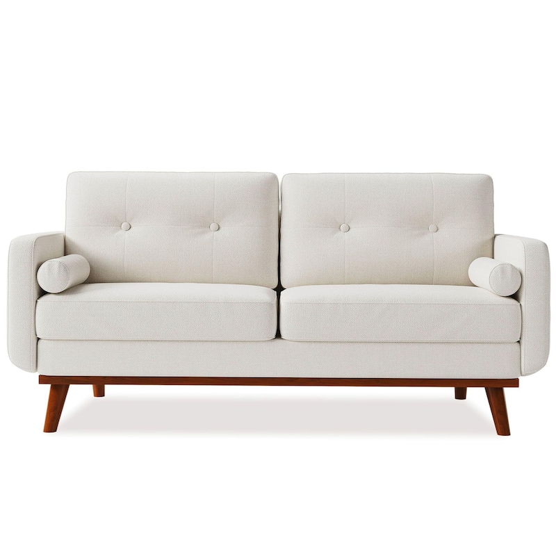 65" Loveseat Sofa, Mid Century Modern Couch Comfy Love Seat Couches for Living Room