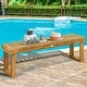 preview thumbnail 1 of 3, 52" Acacia Wood Dining Bench with Slatted Seat
