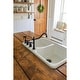 preview thumbnail 15 of 30, Kingston Brass Heritage 8-Inch Widespread Kitchen Faucet with Brass Sprayer