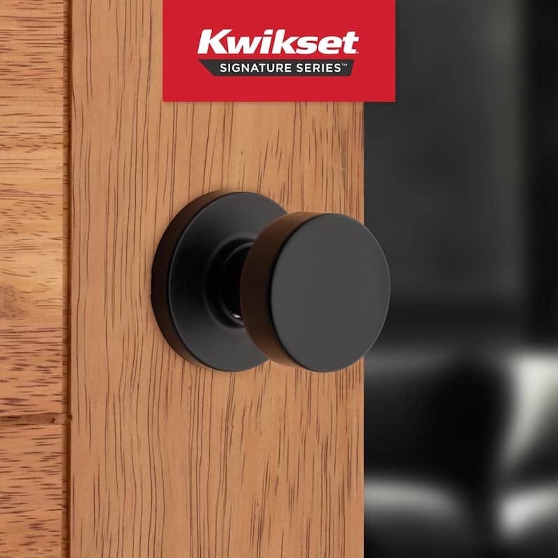 Kwikset Pismo Interior Passage Door Knob, Handle For Closet and Hallway Doors