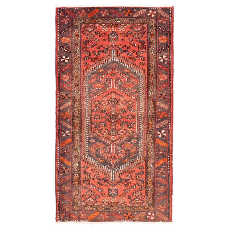ECARPETGALLERY Hand-knotted Andelz Red Wool Rug - 3'8 x 6'11