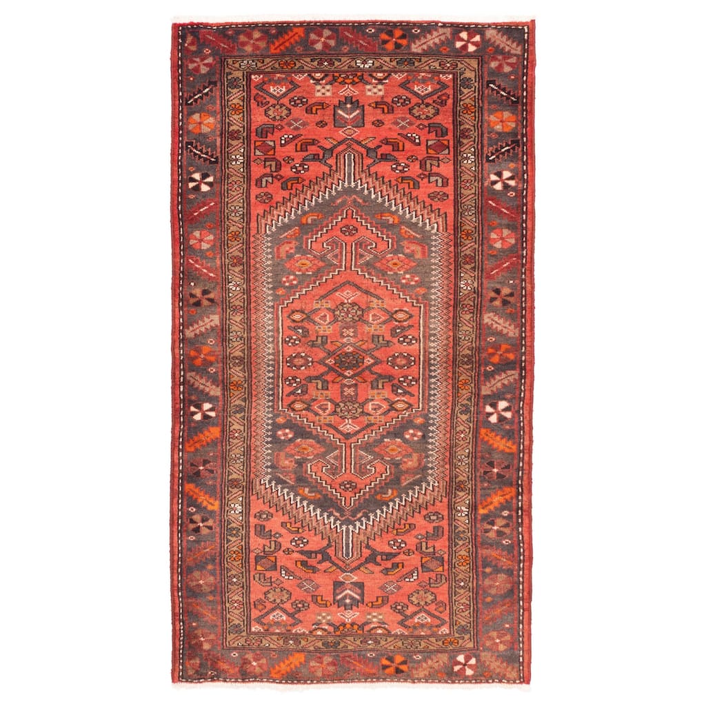 ECARPETGALLERY Hand-knotted Andelz Red Wool Rug - 3'8 x 6'11
