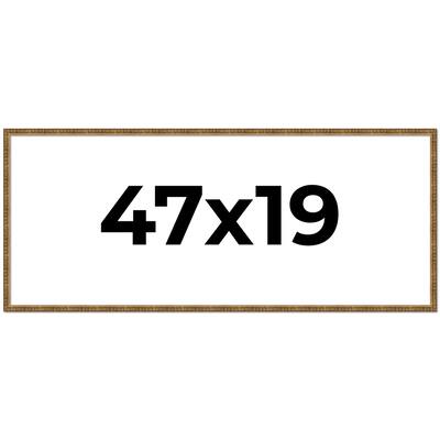 47x19 Frame Gold Solid Wood Picture Frame - Complete Modern Photo