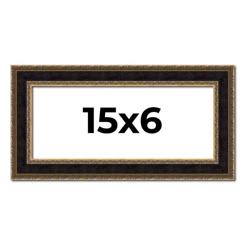 15x6 Frame Gold Antique Vintage Sold Wood Picture Frame | 1.75 Inch