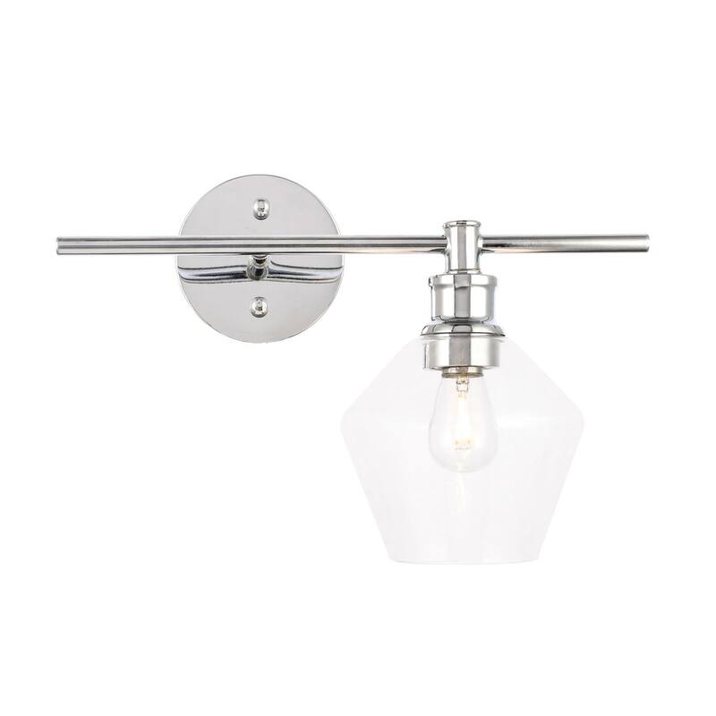 Gerald 1-Light Glass Right Wall sconce - 14.7/10.2 - 14.7/10.2