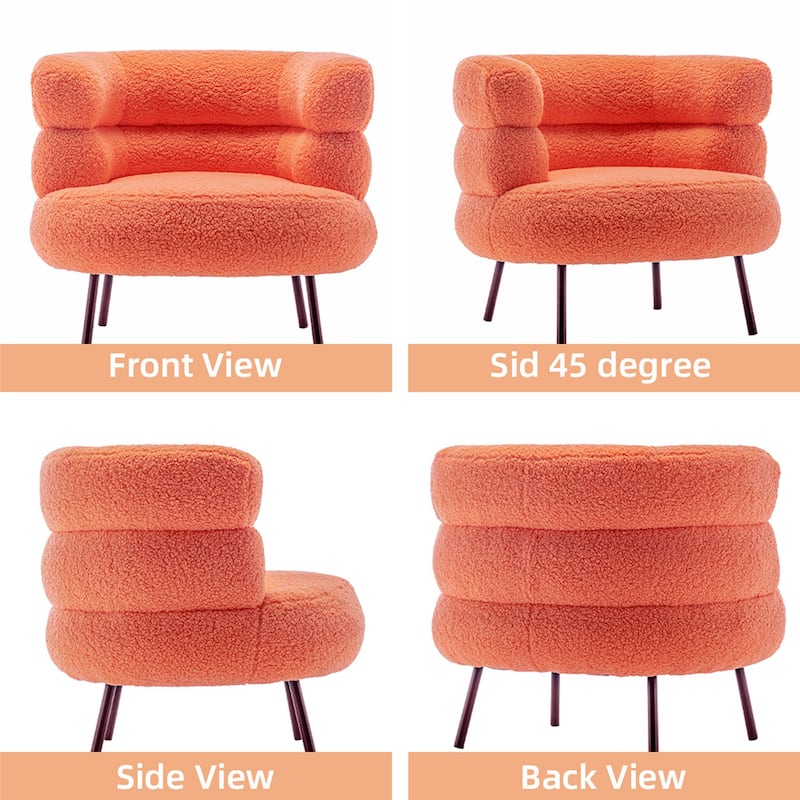 XINMICS Modern Accent Chair Upholstered Armchair for Living Room, Bedroom