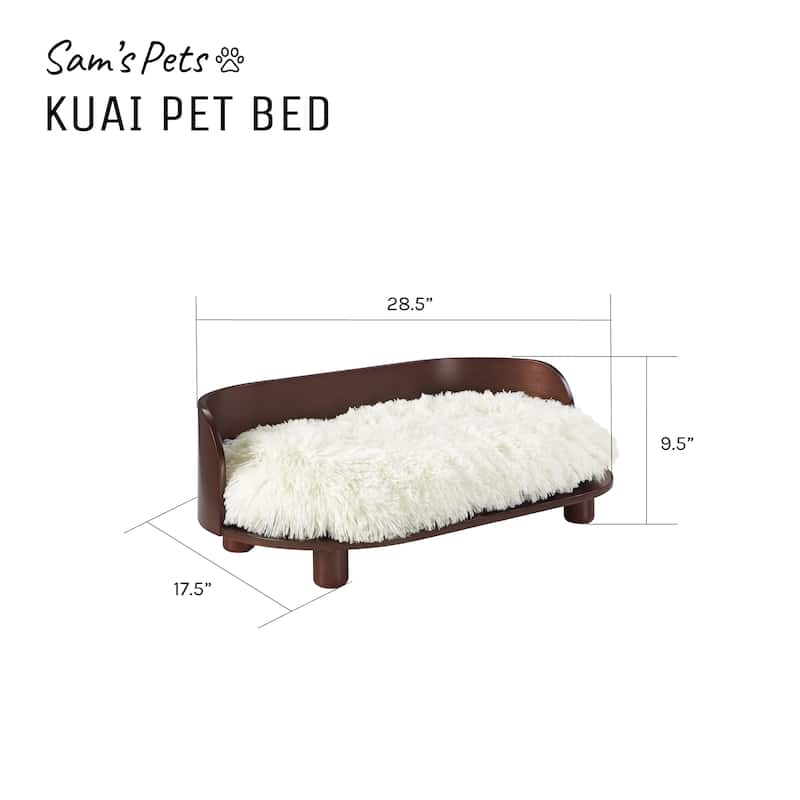 Sam's Pets Kuai Dog Bed Bent Wood Medium dark Brown