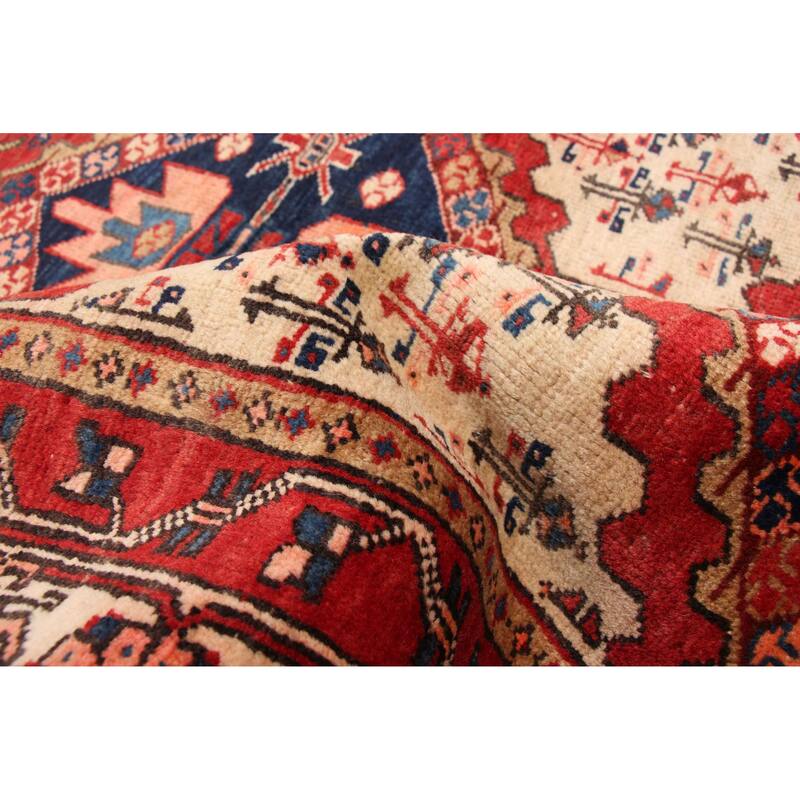 ECARPETGALLERY Hand-knotted Konya Anatolian Cream, Red Wool Rug - 3'6 x 9'9