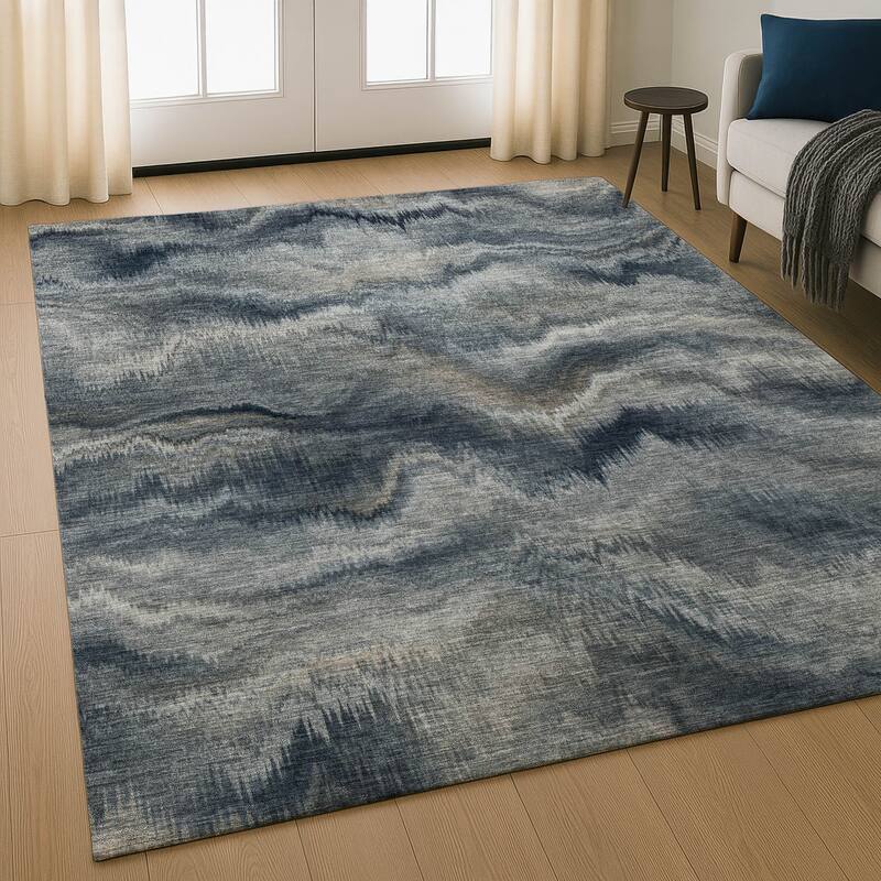 Premium Washable Super Soft Contemporary Blur Mayfield Rug - Gray - 5' x 7'6"