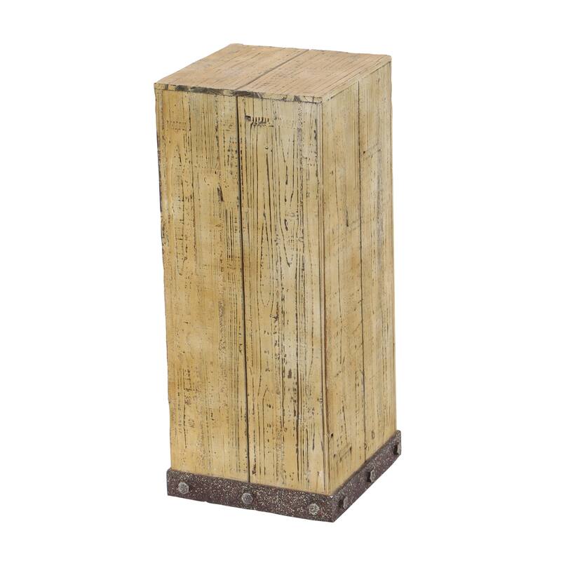 Brown Wood Pedestal Table (Set of 3)