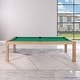 preview thumbnail 35 of 36, Olivia 7ft Vintage Ash Billiard Slate Pool Table with Dining Top Green/Yellow