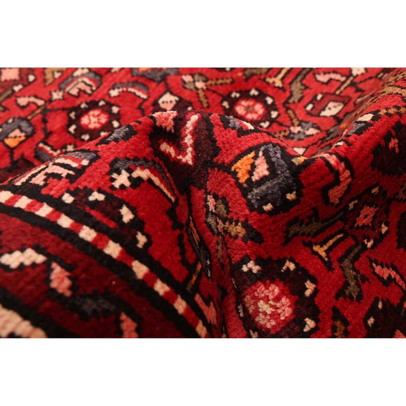 ECARPETGALLERY Hand-knotted Andelz Red Wool Rug - 3'8 x 10'9