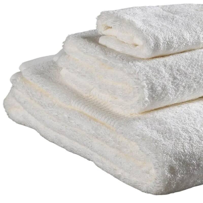 HomeRoots Set of Three Ivory Cotton Quick Dry Terry Cloth Towels - 54.00' X '30.00' X '1.00