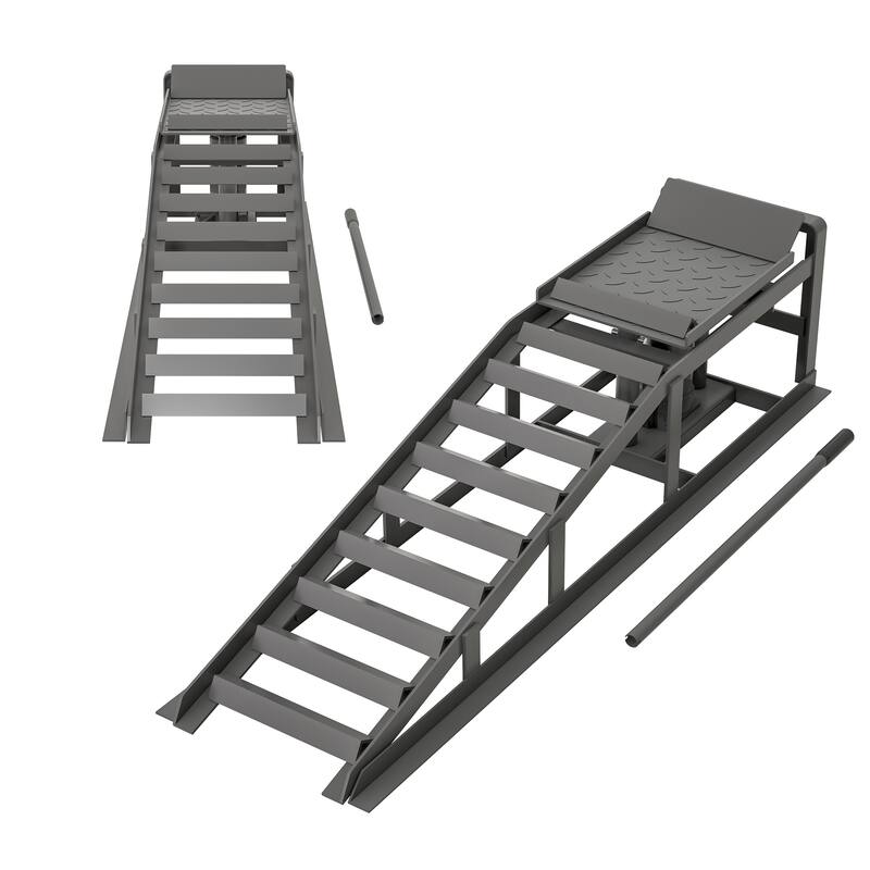 Hydraulic Car Ramps 2 Pack 5 Ton Low Profile Lift for Garage Truck