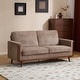 preview thumbnail 3 of 5, Modern Farmhouse Velvet Upholstery Loveseat With Solid Wood Frame Compact 2-Seater Couch For Small Space