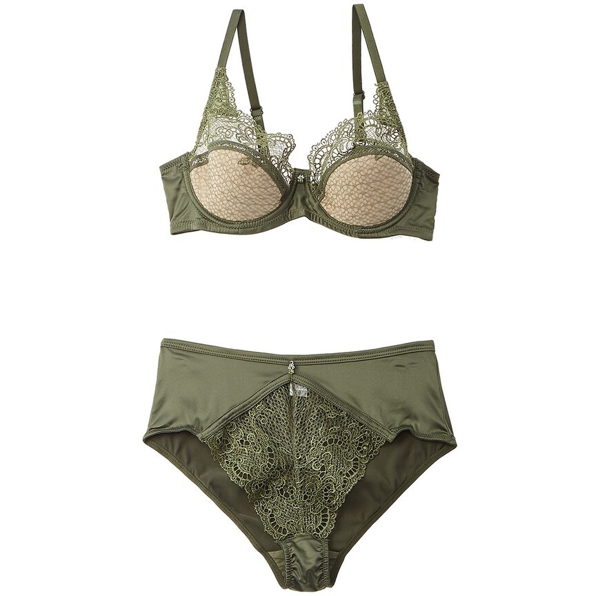 green bra and panty set