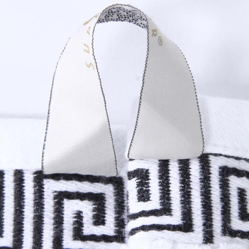 Superior Athens Cotton Floral Border Greek Key 3-Piece Towel Set