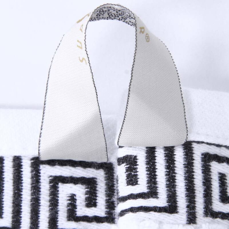 Superior Athens Cotton Floral Border Greek Key 8-Piece Towel Set