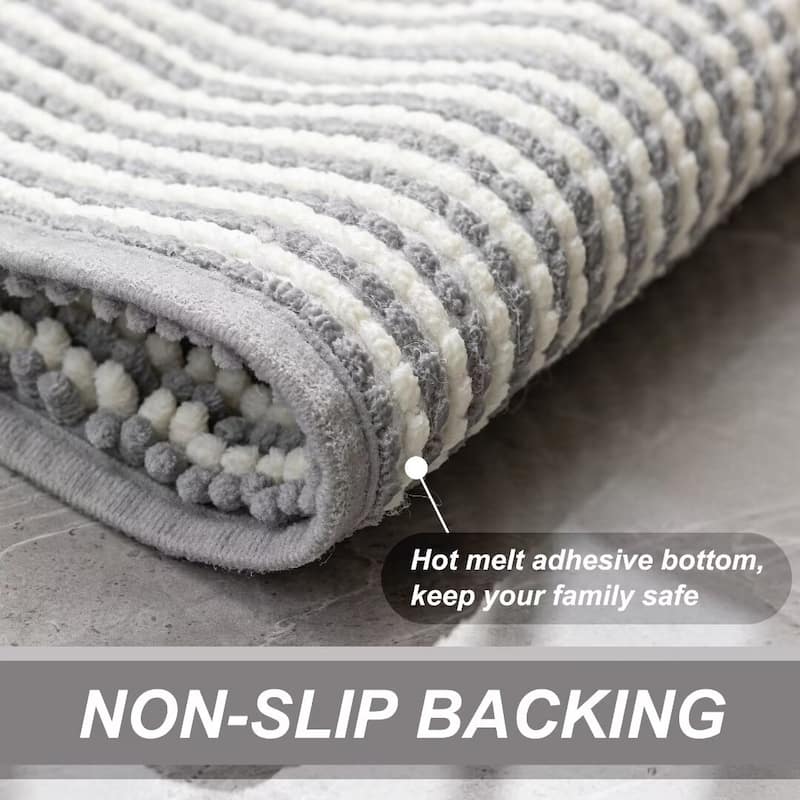 Ombre Chenille Non-Slip Bath Rug