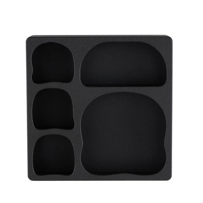 Cream or Black Wood 5 Shelf Geometric Room Wall Shelf