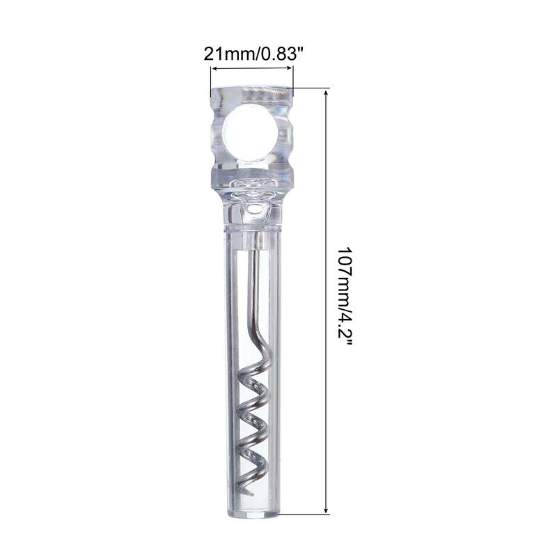 3Pcs Travel Corkscrew Pocket Corkscrew Portable Wine Opener - Clear White