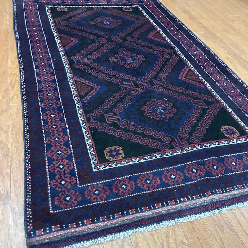 HERAT ORIENTAL Handmade Balouchi Wool Rug - 3'7" x 6'2"