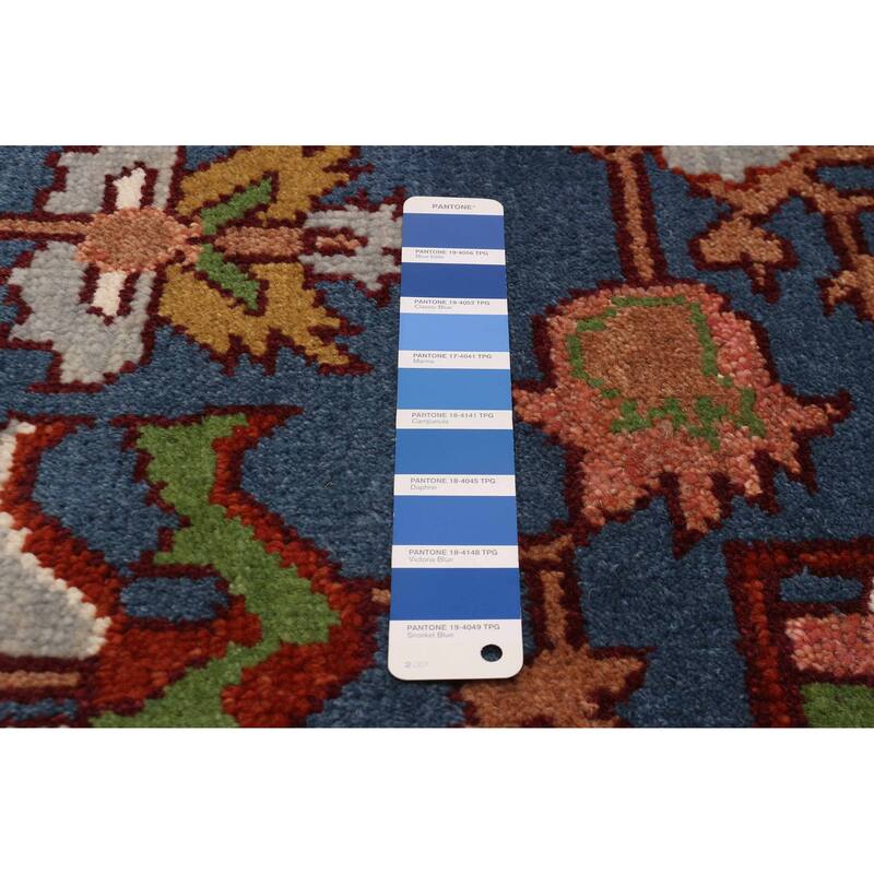 ECARPETGALLERY Hand-knotted Serapi Heritage Blue Wool Rug - 8'11 x 12'2