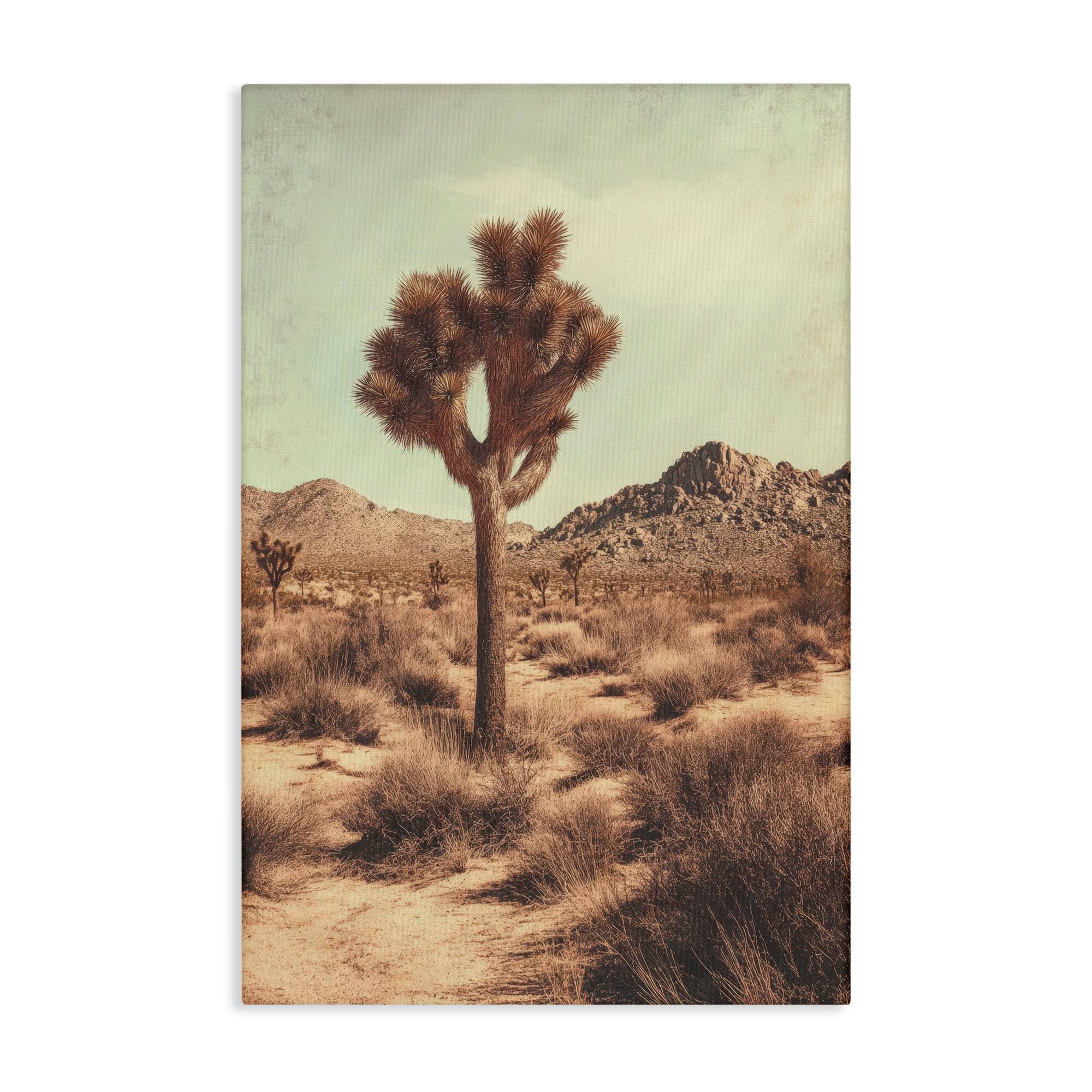 Stupell Lone Tree in Desert Canvas Wall Art Design by Petal Prints Design