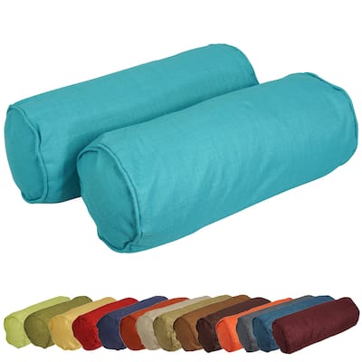 Delaney Corded Indoor/Outdoor Bolster Pillow (Set of 2)