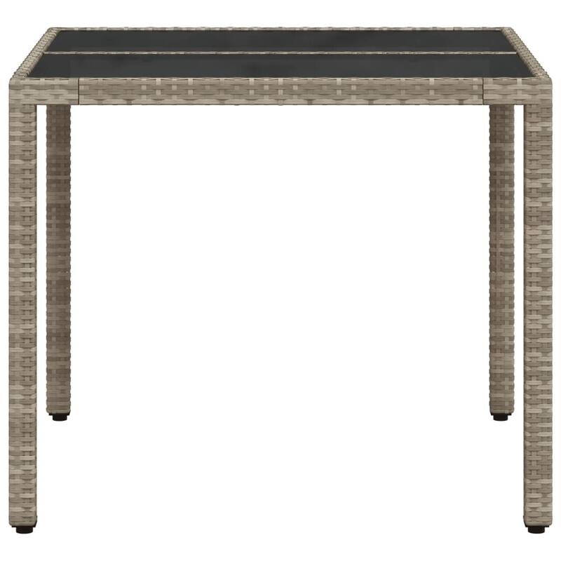 vidaXL Garden Table Set of 4 Light Grey - 35.4 x 35.4 x 29.5
