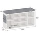 preview thumbnail 34 of 32, Shoe Storage Bench Cubby Organizer for Entryway