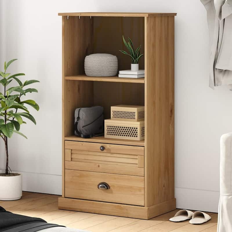 vidaXL Bookcase Honey - 13.8 x 23.6 x 45.1