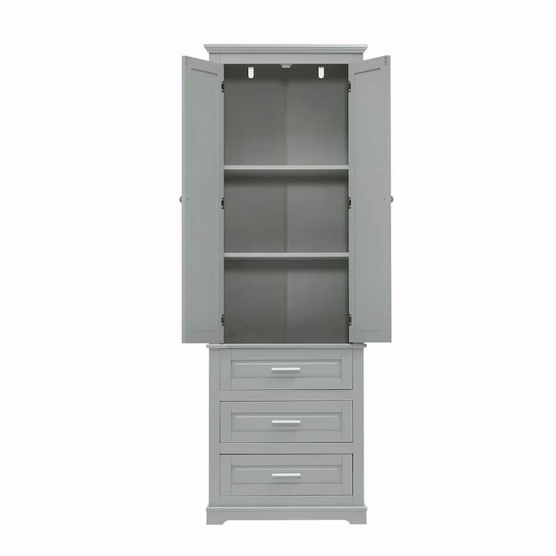 Tall Storage Cabinet with Three Drawers