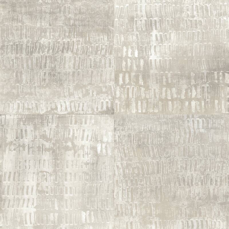 A-Street Prints Conundrum Silver Faux Metal Wallpaper