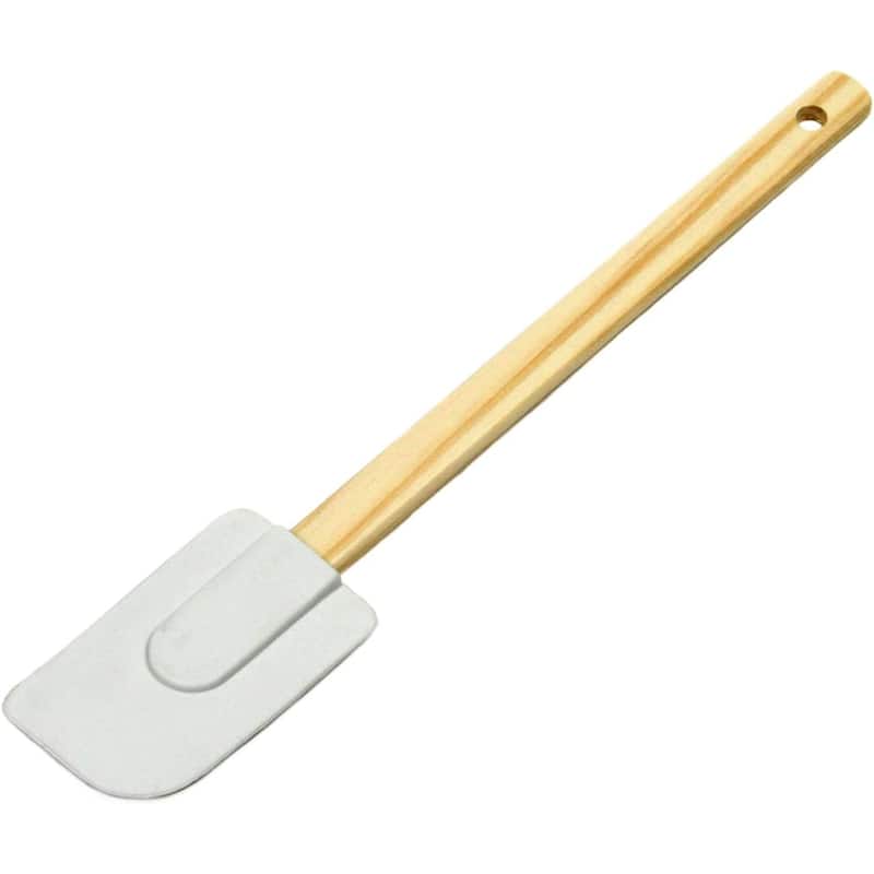 Chef Craft 11" Wood Handled Spatula with Silicone Blade - Great for Baking, Mixing, Scraping Bowls Clean - 1 Pack