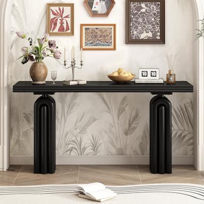 Chic, Elegant and Luxurious Acacia Veneer Console Table,Suitable for Entryway, Hallway, Living Room, Foyer, Corridor