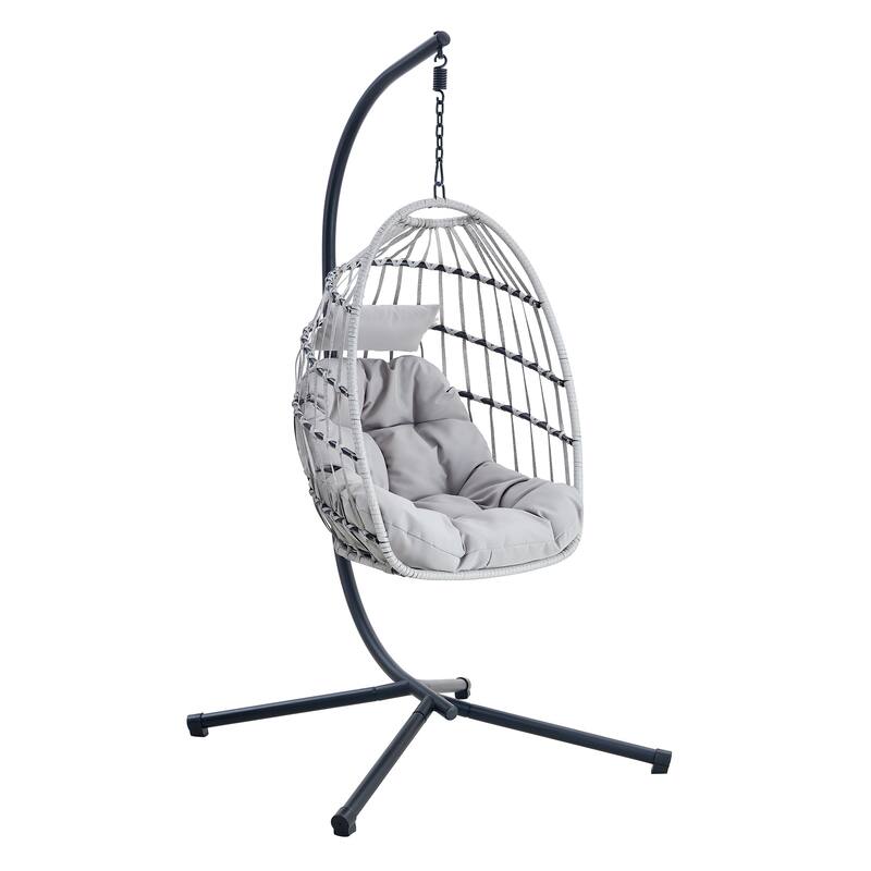 Iron Wicker Hanging Egg Chair
